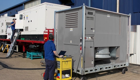 ASCO 6180 load bank testing a diesel generating set