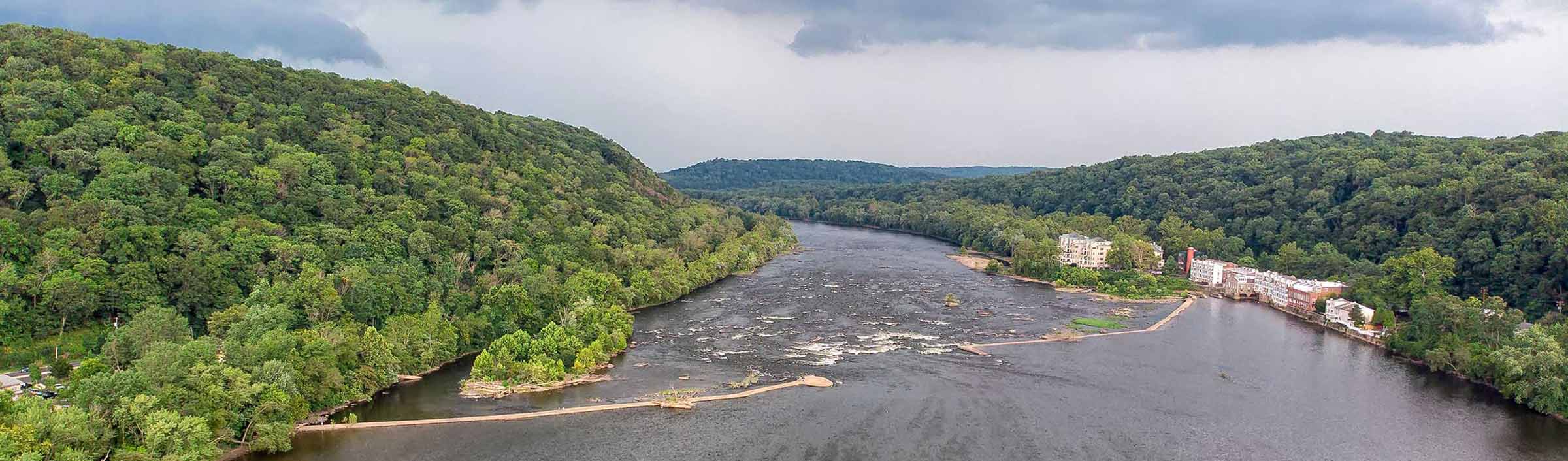 The Delaware river in the United States