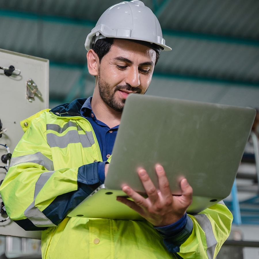 Man Working With Laptop