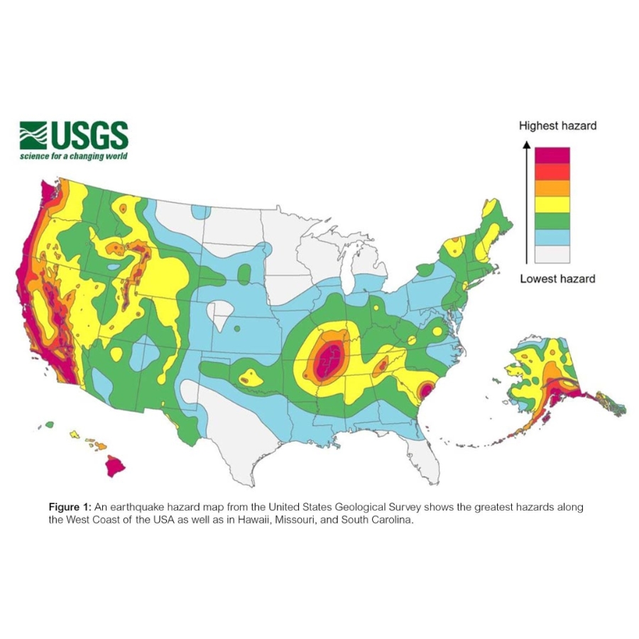 An earthquake hazard map