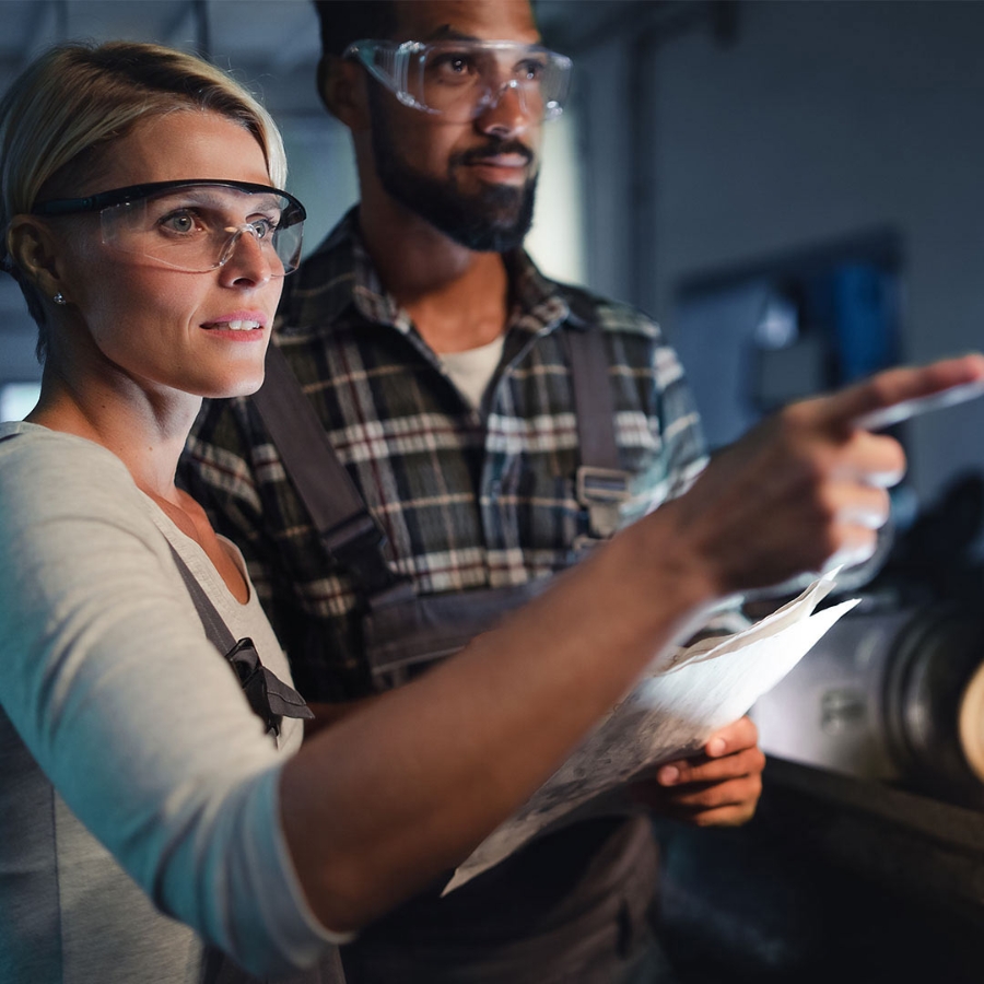 Engineers in a facility