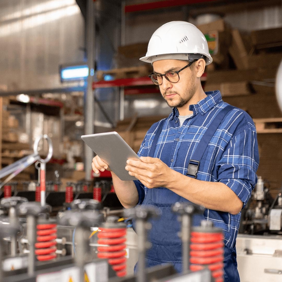 Engineer in a factory