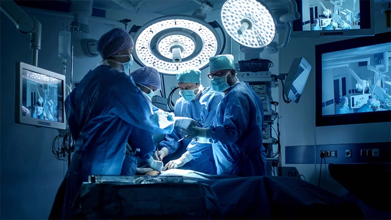 Doctor operating inside a operation theatre