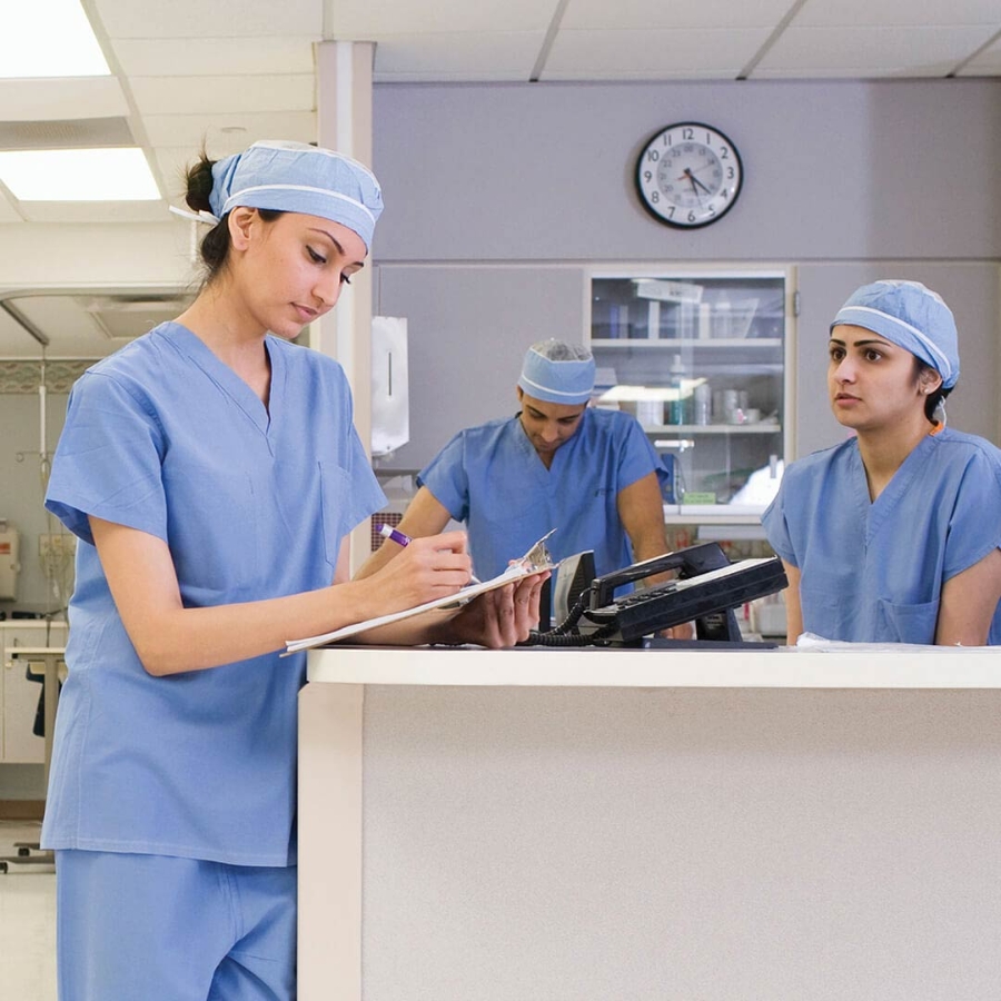 Nurses in a medical facility